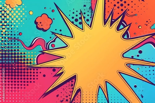 vector flat design bright comics wallpaper