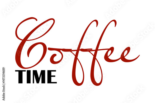 コーヒーをゆっくり楽しんでいる、Coffee Time（コーヒー時間）をイメージしたロゴマーク
