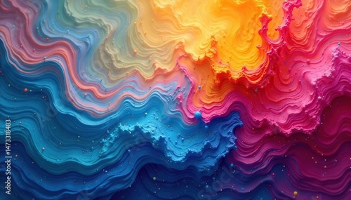 Vibrant abstract background with swirling colors and textures , poster, blend