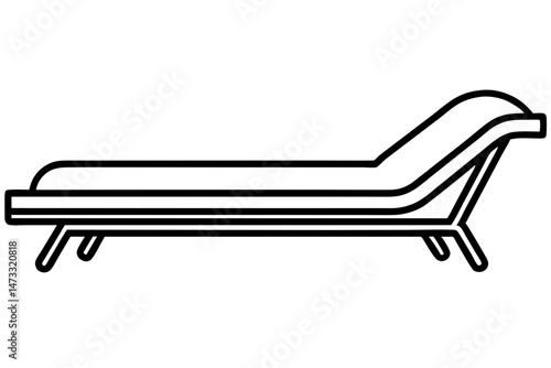 Tanning Bed silhouette vector illustration