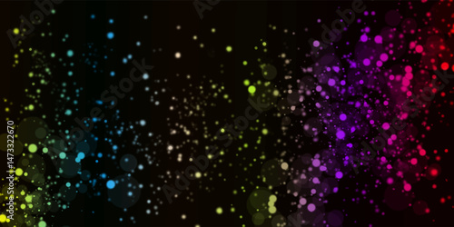 Glittering stars with bokeh effect are used to celebrate the background