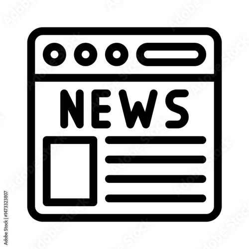 news feed line icon