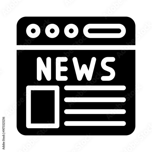 news feed glyph icon