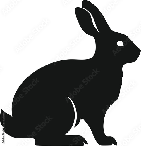 New Zealand Rabbit silhouette illustration 