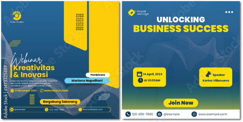 Promotional Design for Business Webinar Focuses Creativity and Innovation
