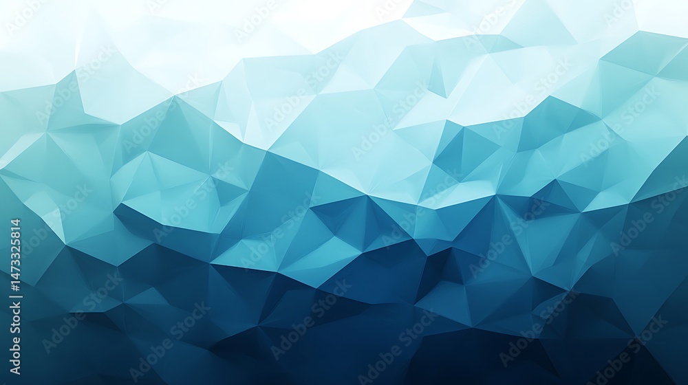 Obraz premium Abstract polygonal background in shades of blue and white for modern design and presentation templates