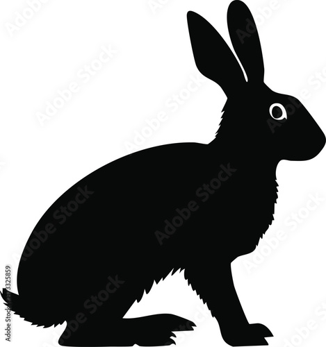 Rex Rabbit silhouette illustration 
