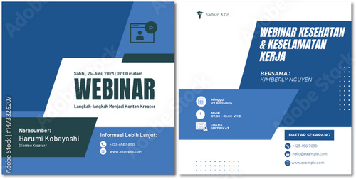 Webinar health and work safety promotion banner for digital marketing