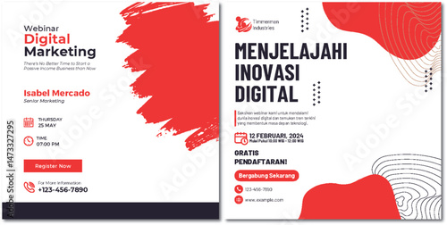 Informative Webinar Advertising Banner for Digital Marketing Growth