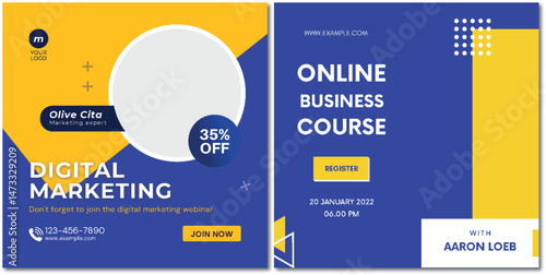 Promotional Design for Digital Marketing Course Online Registration