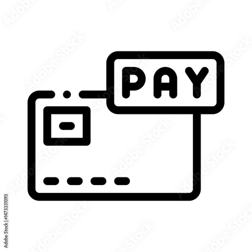 credit card line icon