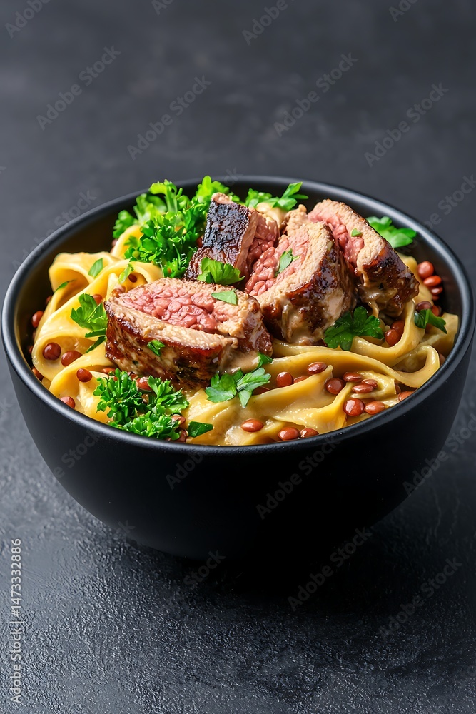 Stuffed Meat, Noodles, Bowl Stuffed Meat, Noodles, Bowl
