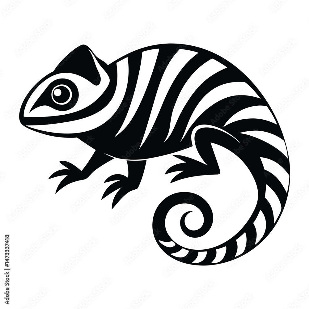 chameleon vector silhouette illustration chameleon vector silhouette illustration