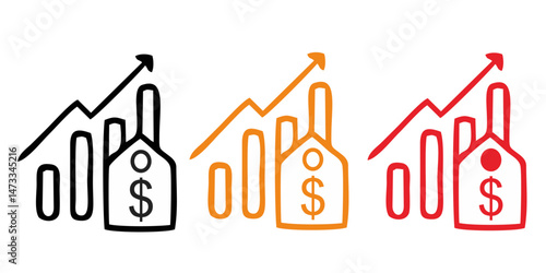 Inflation icon. Simple element from Crisis collection
