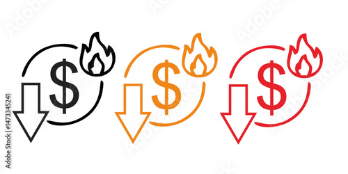Inflation icon. Simple element from Crisis collection