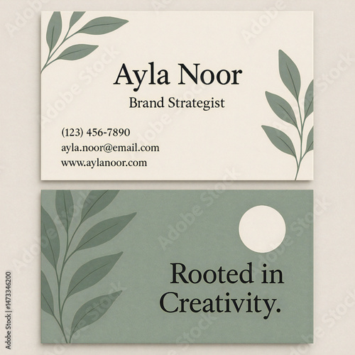Minimalist business card design set