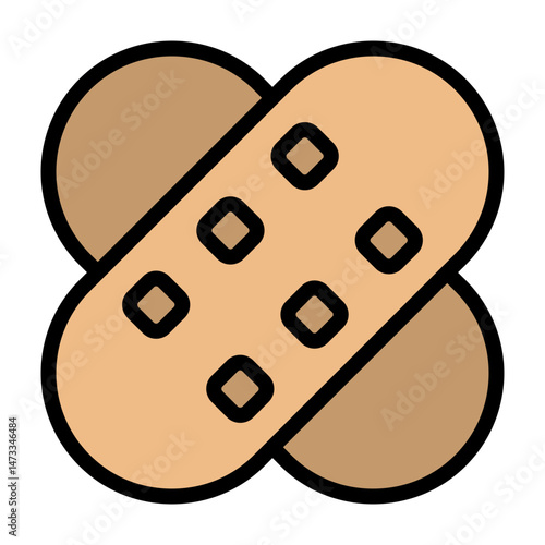 Bandage Vector Filled Icon Design