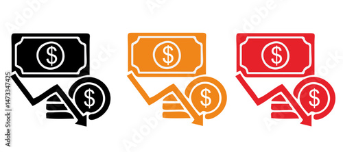 Inflation icon. Simple element from Crisis collection