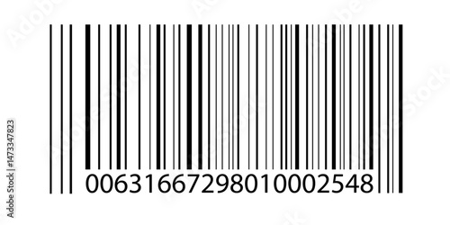 Bar code. Barcode illustration. Editable color. isolated on white background. vector illustration.