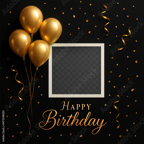 Happy birthday celebration graphic
