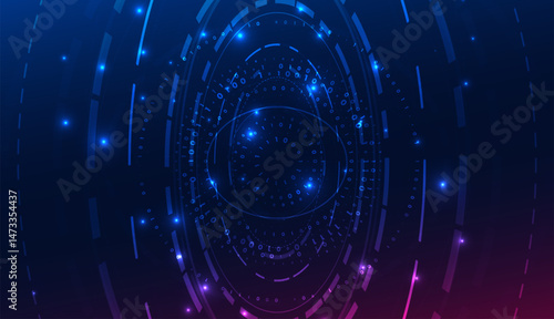 Abstract big data visualization. Big data code representation. Graphic concept for your design