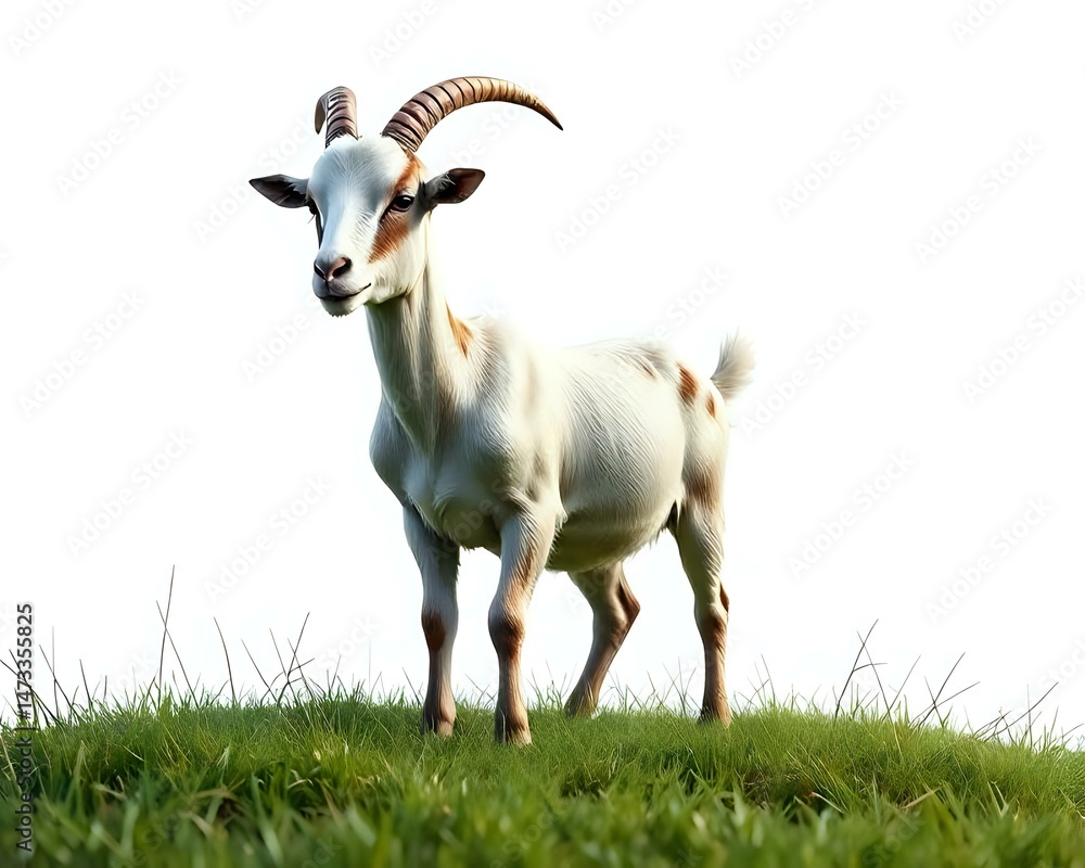 Obraz premium goat on green grass