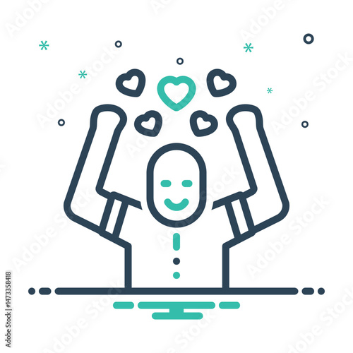Mix icon for happy