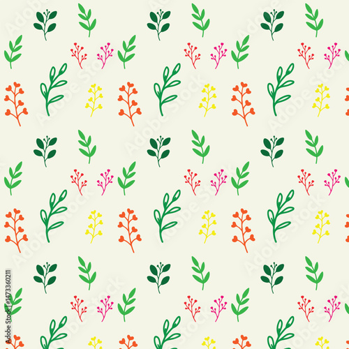Wallpaper Mural seamless pattern with flowers Torontodigital.ca