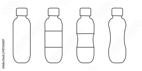 Bottle icon. Bottles wine icon. Bottle icon with different style, bottle alcohol sign and symbol. Vector illustration. EPS 10