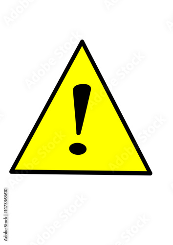 yellow warning sign