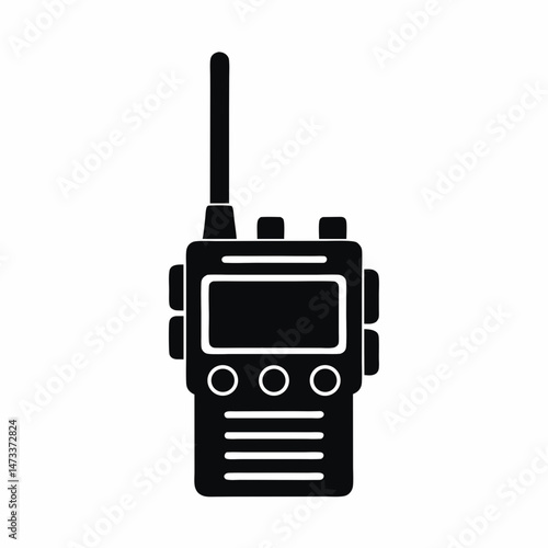 Walkie Talkie icon silhouette vector illustration