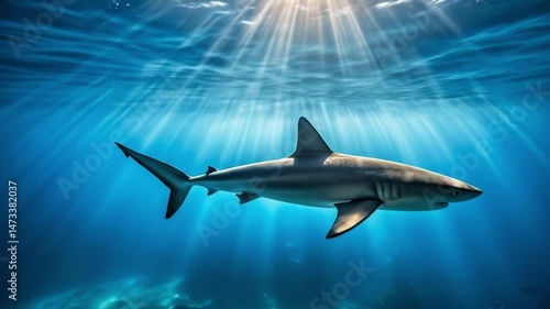 Wallpaper Mural Majestic Shark Swimming Through Sunlit Ocean Depths  Underwater Wildlife Scene
shark underwater Torontodigital.ca