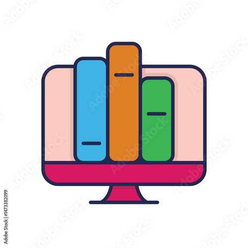 digital library Vector icon