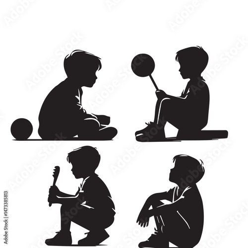 Depressed young student set  silhouette image , Depressed young student silhouette png , Depressed young student silhouette vector