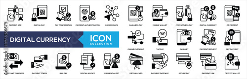 Digital Currency Mixed Icon Collection