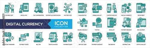 Digital Currency Solid Icon Collection