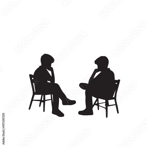 Depressed young student  set silhouette image , Depressed young student silhouette png , Depressed young student silhouette vector