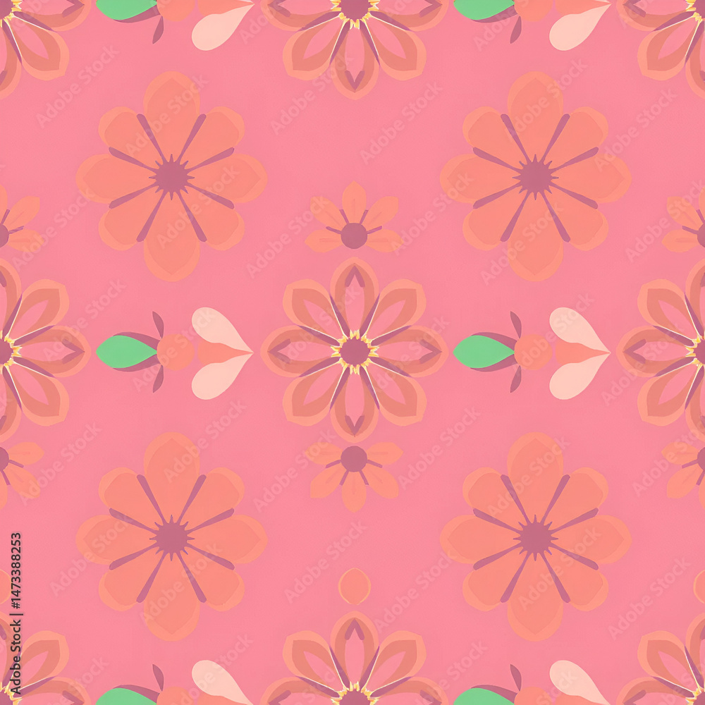 Colorful seamless pattern with bergamot Colorful seamless pattern with bergamot