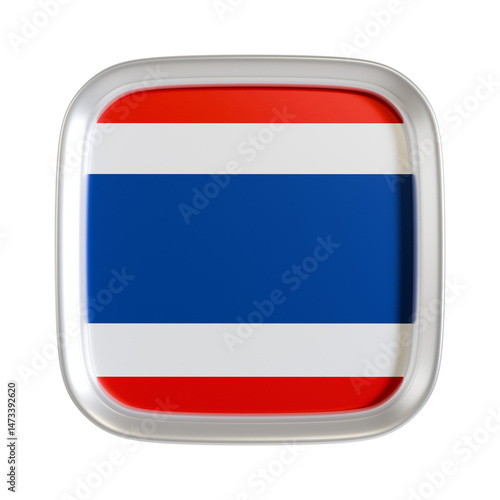 Thailand flag 3d square icon. Free Download Thailand flag 3d square icon. - GFXLoad