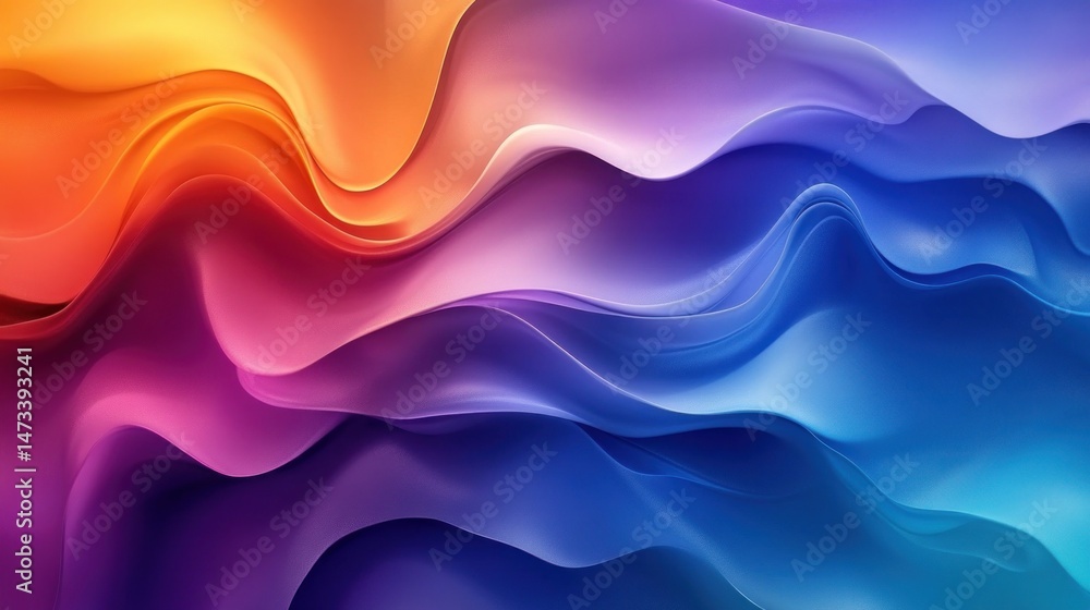 Fototapeta premium Abstract vibrant waves of color