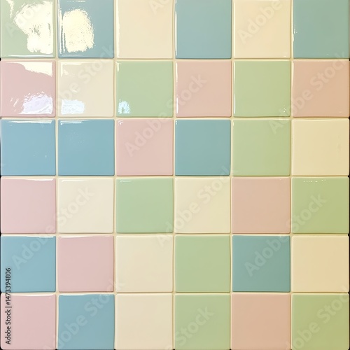 High-Quality Modern Ceramic Square Tiles in Pastel Colors for Interior Design - Perfect for Bathroom and Kitchen Wall and Flooring Renovation