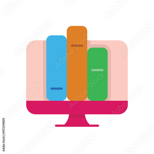 digital library Vector icon