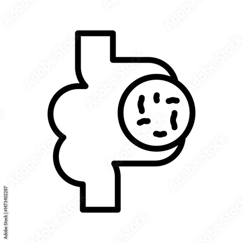 Dirty intestine icon vector design in trendy style