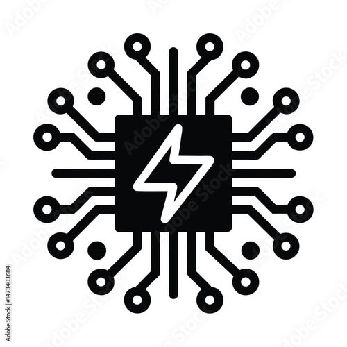 Electric Circuit Board Icon Vector Illustration