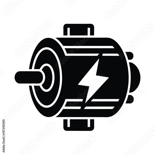 Electric Motor Icon Vector Illustration