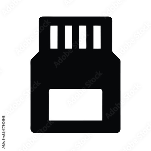 flash memory card icon vector illustration