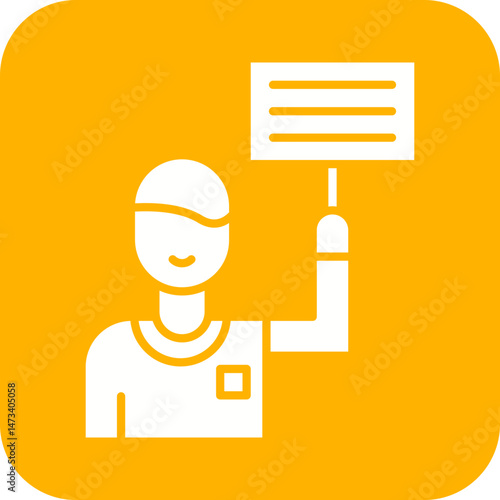 Activist icon vector image. Suitable for mobile apps, web apps and print media.