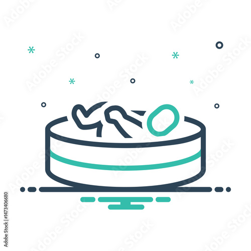 Mix icon for bathtub