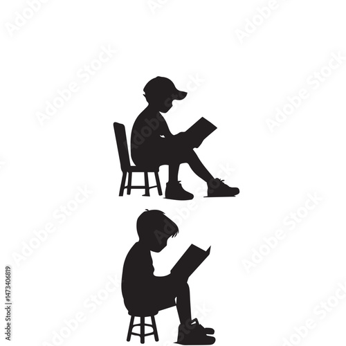 Depressed young student set silhouette image , Depressed young student silhouette png , Depressed young student silhouette vector