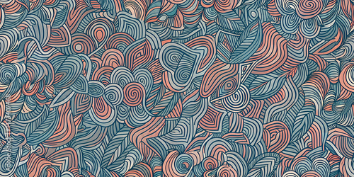 Abstract Swirls Pattern. Seamless Design for Digital Art
